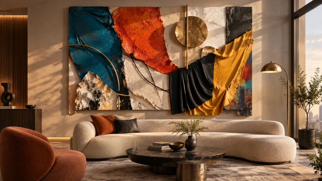 large funky wall art for living room