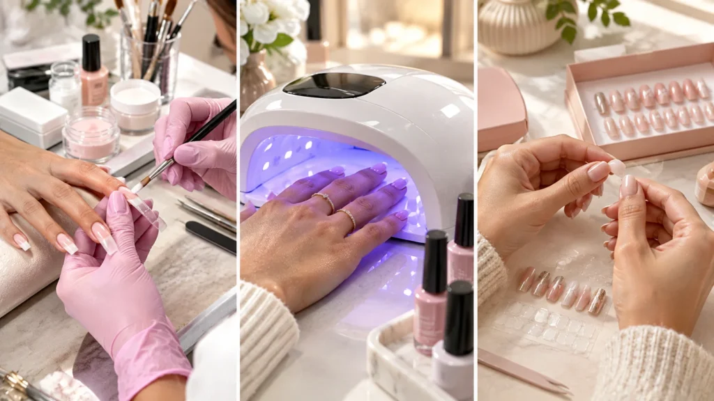 Acrylic vs Gel vs Press-On Nails