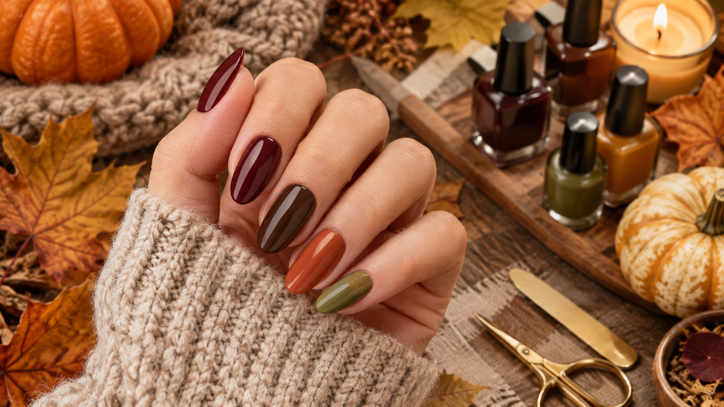 Fall October Nails Cozy Colors, Designs & Care Tips for the Season