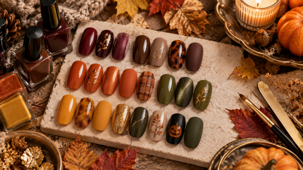 Fall October Nails Cozy Colors, Designs & Care Tips for the Season