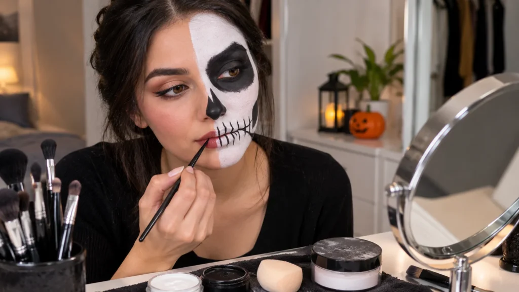 Step-by-Step Skeleton Makeup